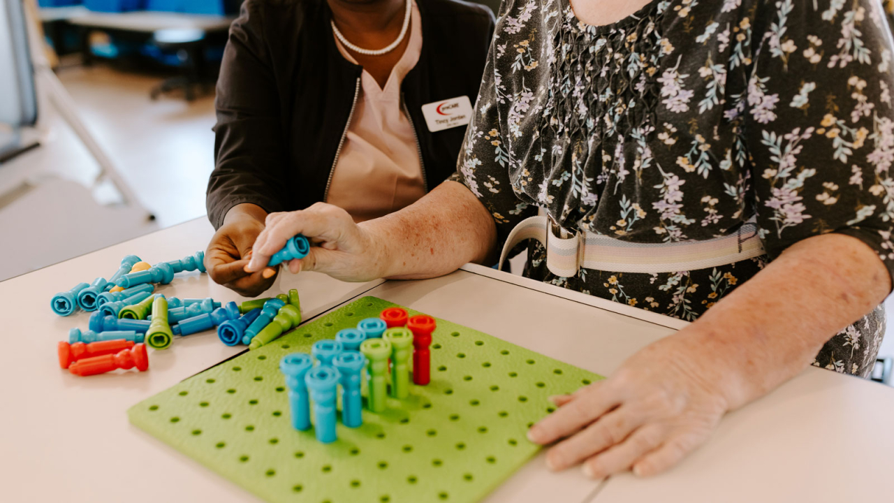 elder-doing-occupational-therapy-at-Poplar-Grove